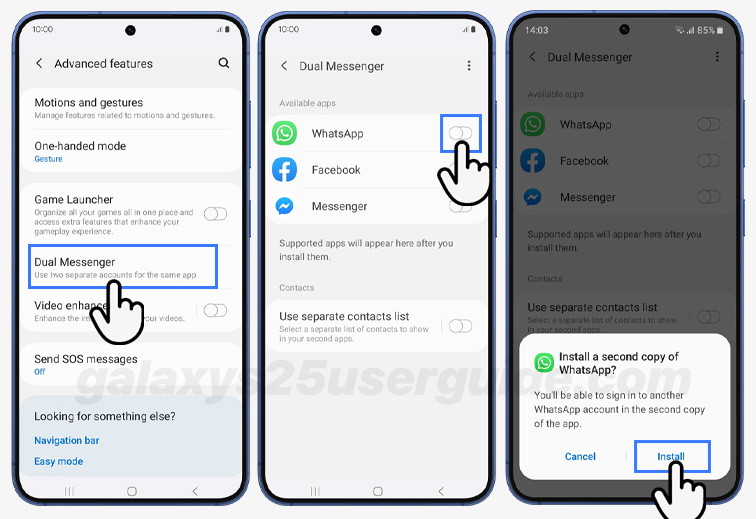 How to Set Up Dual Messenger on Samsung Galaxy S25